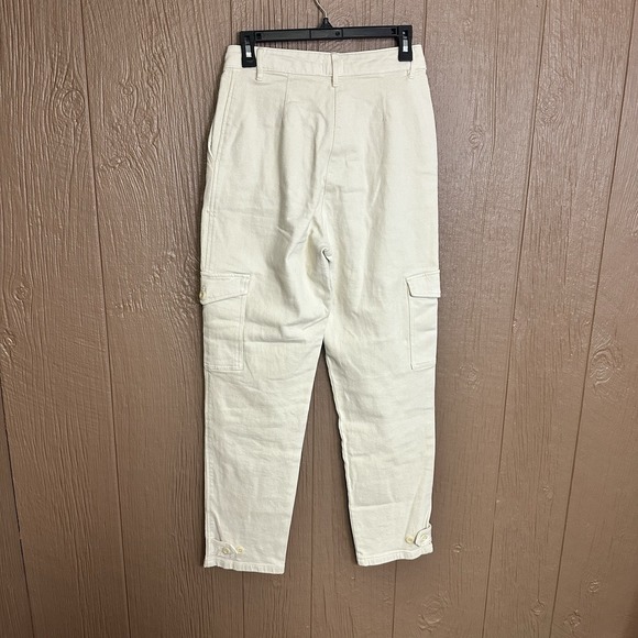 Aritzia Wilfred Free Modern Cargo Pant Cream Khaki Trousers Minimalist Utility 4 - Picture 7 of 8